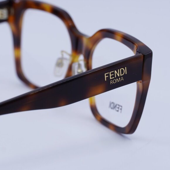 🕶️ New Fendi FE50085F 053 Eyeglasses - Shiny Havana Frame - Picture 5 of 9